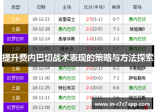 提升费内巴切战术表现的策略与方法探索